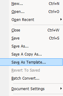 export to SVG template saving