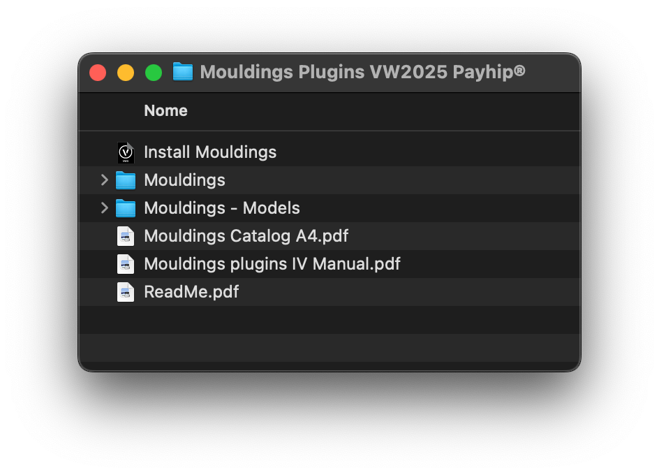 Mouldings Plugins Install folder content
