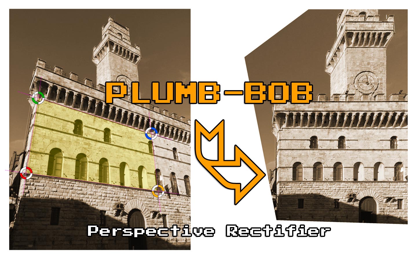 PlumbBob perspective rectifier